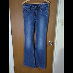 Sevens Women's Boot Stretch Distressed Jeans Sz 30×32" Casual